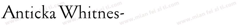 Anticka Whitnes字体转换